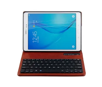 Pre Samsung Galaxy Tab 9,7 T550 Crazy Horse Vymeniteľné Bezdrôtová ruskej/hebrejčina/španielsky Keyboard Stand PU Kožené puzdro