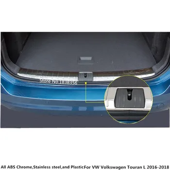 Pre VW Volkswagen Touran L 2016-2019 Nehrdzavejúcej Ocele Vnútorné Postavený Zadné zadný Nárazník Výbava Platňa Kufra Rám Prah Pedál 11535
