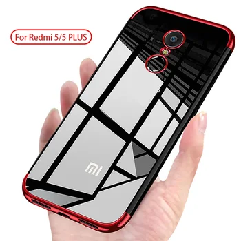 Prebytok Vetra Pre Xiao Redmi 5Plus Telefón Prípade Kryt Priehľadný Kryt TPU Mäkké Silikónové Slim Zadný Kryt Pre Xiao Redmi 5