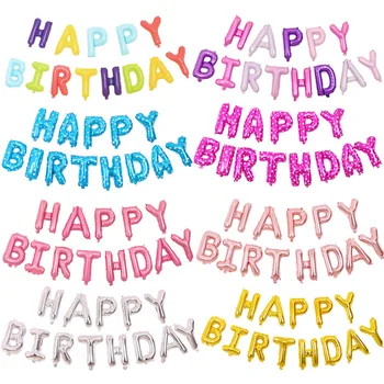 Predaj 16-palcové list balóny narodeniny, party dekorácie narodeninové balóny happy birthday balón hliníková fólia
