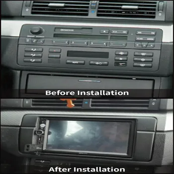 PREDAJ Otvor Pre BMW Radu 3 E46 Double Din Fascia Rádio DVD, Stereo Panel Výbava Auta Refitting Inštalačný Rám Auto Príslušenstvo
