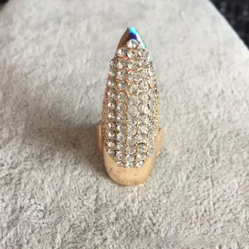 Prehnané falošné nechty 5 ks/sada plochý tvar plný pokryté diamond falošné nechty prírodné transparentné balet dámy na nechty, samolepky 21398