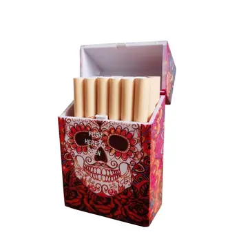 Prenosné Fajčenie Lebky Vzor Plastové Cigariet Prípade, Veľkosť 90 mm*62mm Cigaretový Tabak Skladovanie Prípade Príslušenstvo