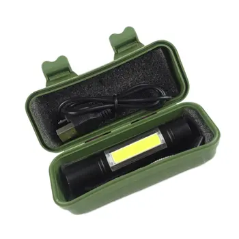Prenosné Hliníkovej Zliatiny USB Nabíjateľná LED Baterka Horáka, Kontrola Lampa Pevné Zaostrenie Blesku