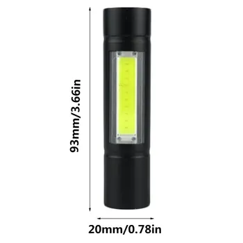 Prenosné Hliníkovej Zliatiny USB Nabíjateľná LED Baterka Horáka, Kontrola Lampa Pevné Zaostrenie Blesku