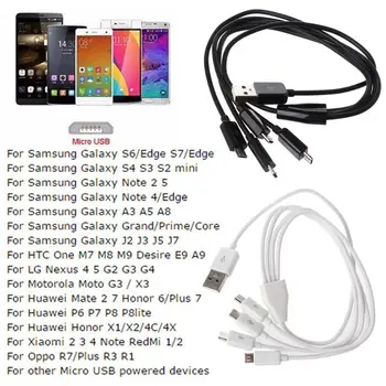 Prenosné USB 2.0 Type A Male Na 4 Micro USB Muž Splitter Y Nabíjací Kábel pre Samsung Xiao Mobilný Telefón, Tablet Powerbank X6HA 49222