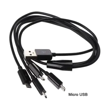 Prenosné USB 2.0 Type A Male Na 4 Micro USB Muž Splitter Y Nabíjací Kábel pre Samsung Xiao Mobilný Telefón, Tablet Powerbank X6HA