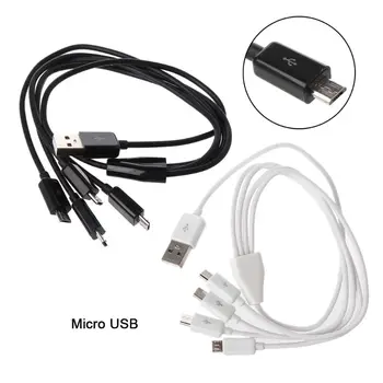 Prenosné USB 2.0 Type A Male Na 4 Micro USB Muž Splitter Y Nabíjací Kábel pre Samsung Xiao Mobilný Telefón, Tablet Powerbank X6HA