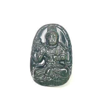 Prírodné Rainbow Obsidian Vyrezávané Buddha Šťastie, Amulet Prívesok Quartz Náhrdelník Jemné Šperky pre Ženy, Mužov Liečivý Kryštál Kameň 54674