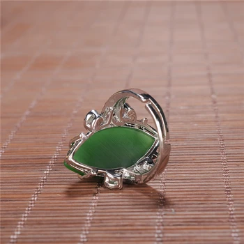 Prírodné Zelené Hetian Jade 925 Strieborný Prsteň Čínske Suveníry Amulet Módne Kúzlo Šperky, Ručne Vyrezávané Remesiel Darčeky pre ženy