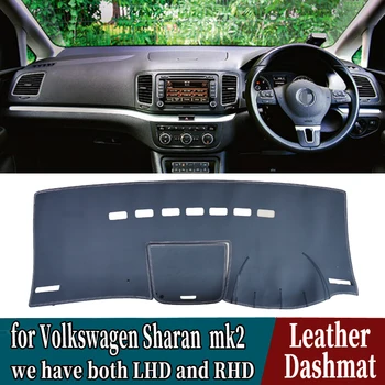 PU Kožené Dashmat Panel Kryt Mat Koberec Automobilu-Styling príslušenstvo Pre VW Volkswagen Sharan SEAT Alhambra 2011 2013 2020 RHD