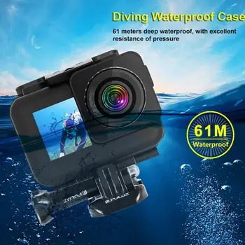PULUZ Black PC 61 METROV Nepremokavé Shell Klietky Prípade Potápanie Bývanie Príslušenstvo pre DJI Osmo Akčná Športová Kamera šport kamery príslušenstvo