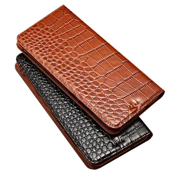 Puzdro pre Nokia 8 Krokodíla vzor pravej Kože Flip peňaženky Kryt pre Nokia8 Telefón prípadoch