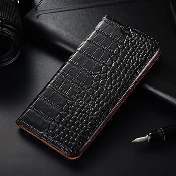 Puzdro pre Nokia 8 Krokodíla vzor pravej Kože Flip peňaženky Kryt pre Nokia8 Telefón prípadoch