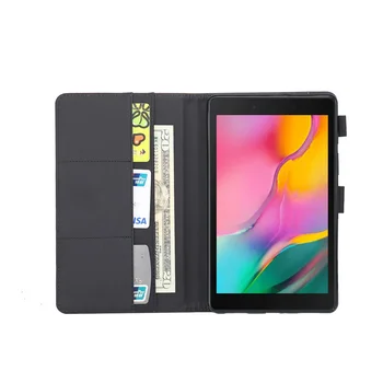 Puzdro Pre Samsung Galaxy Tab 8.0-palcový SM-T290 T295 T297 2019 Kryt Coque Smart PU Kožené Stojan peňaženky, Tašky mäkké tablety prípade