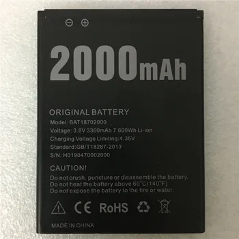 Pôvodné 2000mAh Batéria pre Doogee X50 Vysoko Kvalitné mobilné telefónne Náhradné Batérie Batérie 14894