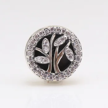 Pôvodné 925 Sterling Silver Perličiek Lesklé Leaf Klip Fit Ženy Pandora Náramok & Náhrdelník Diy Šperky