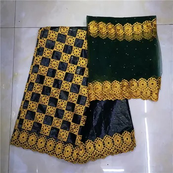 Pôvodné cena royal bule bazin riche getzner vysokej kvality guinea brocade textílie nigérijský headtie pre ženy 5+2yards/veľa KY
