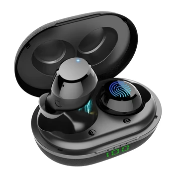 Q12 Bluetooth Headset, Mini Digitálny Displej Stereo Športové Binaural Stlačte Bluetooth 5.0 Bezdrôtový Headset