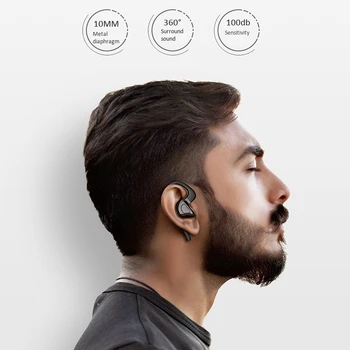 Q9J Bezdrôtový Visí Ucho Headset Bluetooth Športové Nepremokavé Binaural Redukcia Šumu Slúchadlá