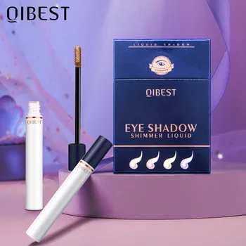 QI 4 Ks/Set Dymu Trubice Kvapaliny Eyeshadow Leskom Pearl Lesk Očné tiene Bling Bling Eye make-up Pigment Kozmetika