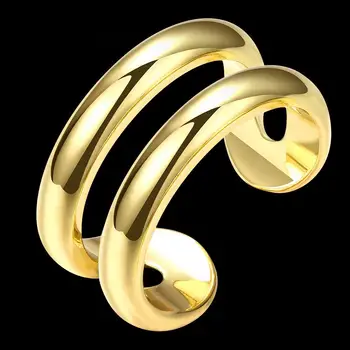 R064-Veľkoobchod Vysokej Kvality Nickle Zadarmo Antialergický Nové Módne Šperky Zlatá farba Krúžok Svadobné Šperky vysokej kvality