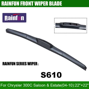 RAINFUN S610 22+22 palcový vyhradená auto stierača pre Chrysler 300C Sedan & Estate(04-10), špecializované čelného skla, stierač