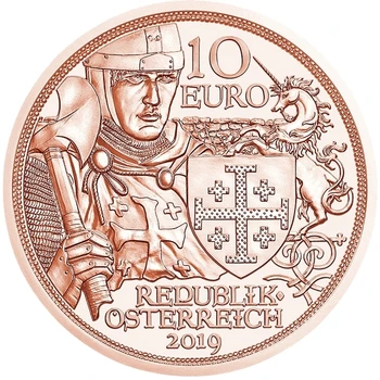 Rakúsko 2019 Rytier Príbeh Série Dobrodružstvo 10 Euro Pamätné Mince Pravých eurových Zbierky skutočný originál mince 13371