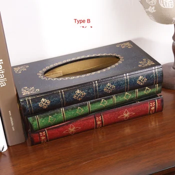 Retro-kniha štýl formy box tvorivých dreva štvrtá miestnosť, písací stôl dekoratívny papierový obrúsok podporu