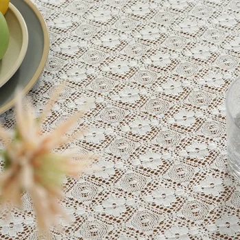 Retro Kvetinový Vzor Tabuľky Kryt Jedálenský Stôl Tkaniny Polyester Waterproof Obrus Obdĺžnik Domov Miestnosti Dekorácie Textilné DW382