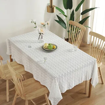 Retro Kvetinový Vzor Tabuľky Kryt Jedálenský Stôl Tkaniny Polyester Waterproof Obrus Obdĺžnik Domov Miestnosti Dekorácie Textilné DW382