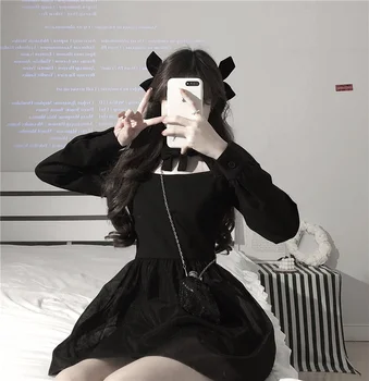 Retro Luk Oka Pacthwork Vysoký Pás Plesové Šaty, Čierne Sexy Mini Šaty Club 4958