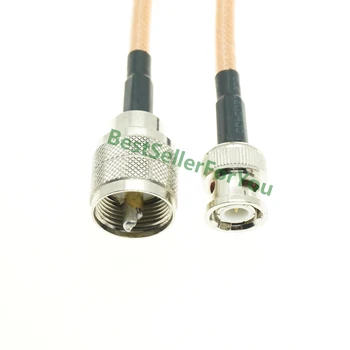 RG142 KÁBEL BNC Samec Q9 Konektor Pre UHF PL259 Muž RF Pigtail Caox Jumper Kábel