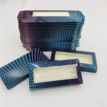 Rias Box Balenie Mihalnice Package Veľkoobchod Rôzne Farebné Lesk Papiera Pink/Black Lash Boxy Bulk