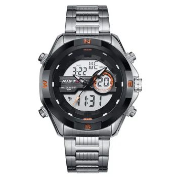 RISTOS Multifunkčné Analógové Náramkové hodinky Muž Športové Hodinky Chronograf Digitálne Muž Módne Hodinky Relojes Masculino Hombre 9369