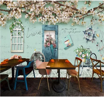 Romantickom štýle Stredomoria tému reštaurácia pozadí nástenné maľby vlastnú tapetu 8D nepremokavé stenu handričkou 64536