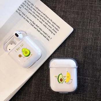 Roztomilé mäkké Slúchadlá puzdro Pre Apple airpods Prípade Luxusné Avokádo Krásne Priehľadné Airpods v Prípade Bluetooth Slúchadlo Príslušenstvo