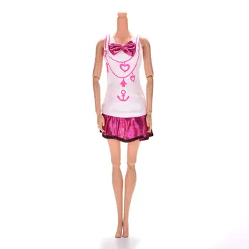 Roztomilý Letné Šaty Bez Rukávov Bowknot Šaty Pre Bábiku Príslušenstvo Doll Oblečenie