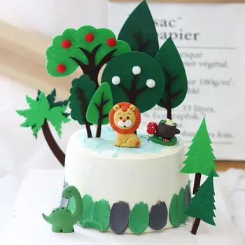 Roztomilý Narodeninovú Tortu, Mulčovače Lesných Zvierat Tigre Panda Silikónové Veverička Zvieratá Modely pre detský Happy Birthday Cake Vňaťou