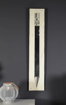 Ručne maľované PANEL ZVISLÝ dekoratívne drevo BÉŽOVÁ čierna ceruzka 23X122 6383