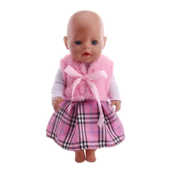 Ružové Šaty, Topánky Roztomilý Acessories Pre 18-Palcové Americký &43 cm Reborn Baby Doll Móda Hračky ,Naša Generácia Dievča Festival Darček