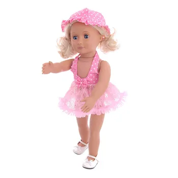 Ružové Šaty, Topánky Roztomilý Acessories Pre 18-Palcové Americký &43 cm Reborn Baby Doll Móda Hračky ,Naša Generácia Dievča Festival Darček