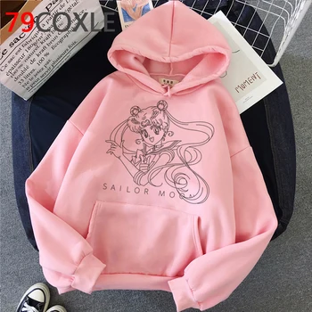 Sailor Moon hoodies ženy 2020 streetwear anime y2k estetické ženy hoddies streetwear grunge