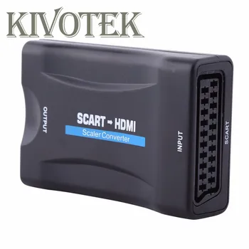 SCART HDMI Scaler Adaptér Previesť Upscaler Scart na Male HDMI720p1080p Konektor pre TV STB DVD, Pc Príslušenstvo, Doprava Zdarma