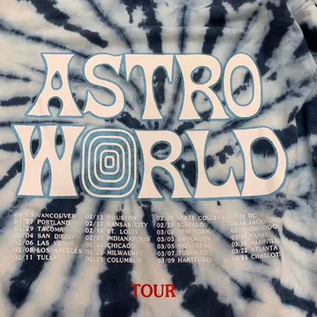 Scott Travis Astroworld Astronaut Tie-Dye Hooded Mikina S Kapucňou Muži Ženy Streetwear Scott Travis Astroworld Mikiny