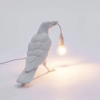 Seletti Vták Lampa Moderné LED Živice Vrana Stolové Lampy pre Obývacia Izba, Spálňa Stenu Sconces Domova Posteli Stôl Svietidlá