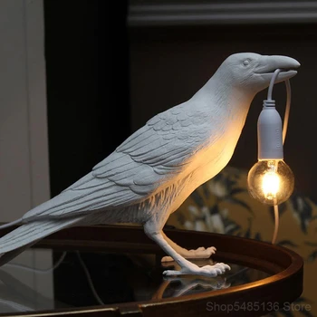 Seletti Vták Lampa Moderné LED Živice Vrana Stolové Lampy pre Obývacia Izba, Spálňa Stenu Sconces Domova Posteli Stôl Svietidlá