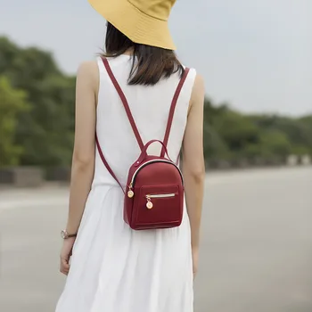 SHISHI novo navrhnutý batoh PU kožené dámske módne bežné jednom ramene, dievča roztomilý mini školské tašky špeciálna taška