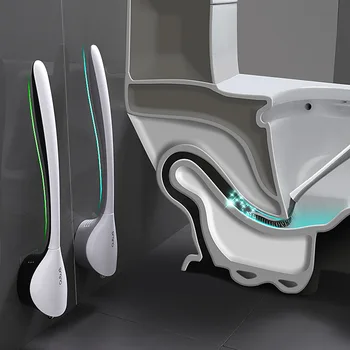 Siliconesilicone brushbrush householdhousehold wallwall--mountedmounted headhead toilettoilet brushbrush creativ