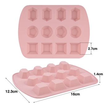 SILIKOLOVE Nové 3D Päťuholníkové Čokoláda Formy Miniatúrne Candy Formy pre DIY Pečenie Silikónové Formy Sugarcraft Nástroje